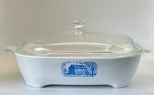 Vintage Corning Ware Amana Radarange 10" padella Browning con coperchio Pyrex P10-C-1