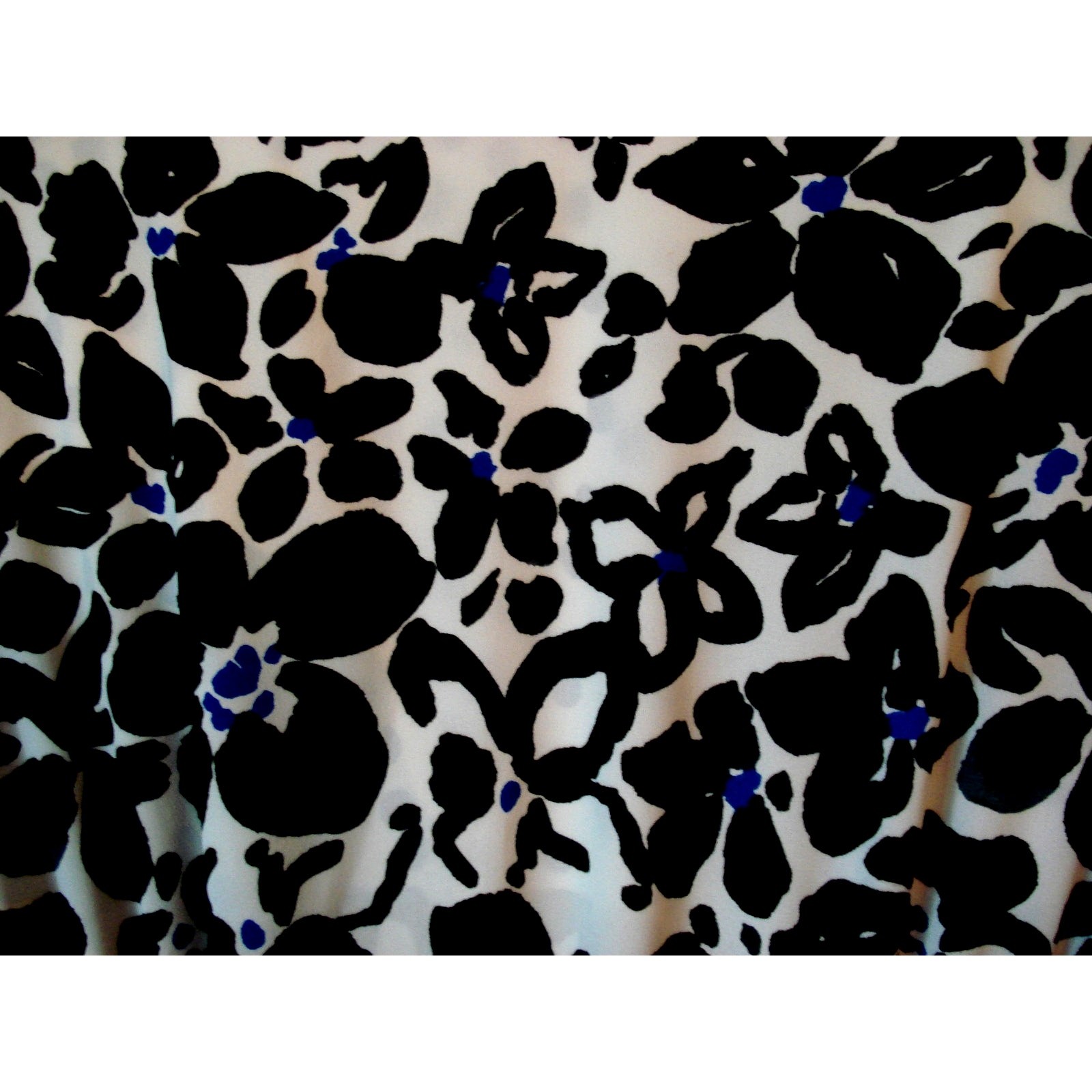 Love and Whit Dress Size Large Maxi Flowy Floral Romantic Black White and Blue 