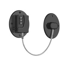 Refrigerator Lock - Heavy Duty Combination Fridge Lock, Child Black-1Pack