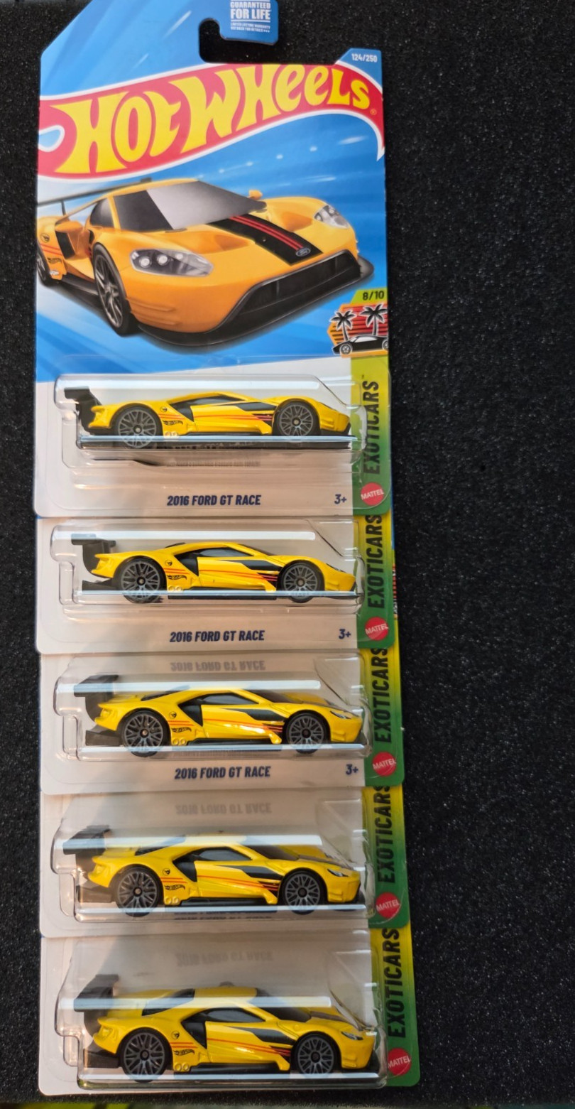 Lot of (5) 2016 Ford GT Race 🔥TREASURE HUNT🔥 Hot Wheels