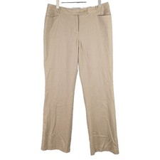 Talbots Wool Dress Pants Womens 10 Brown Straight Classic Preppy Career Stretchy