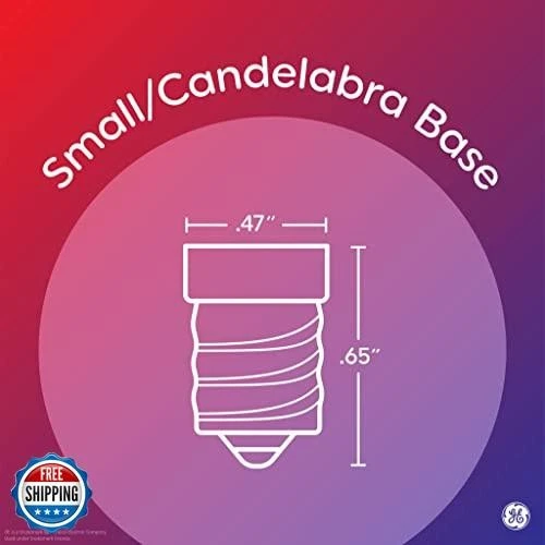 GE Relax LED Light Bulbs 60W, Soft White Candle Lights, Clear Decorative Ligh - Image 2 of 4