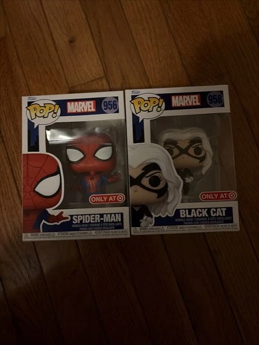 Funko Pop! Marvel 958 Black Cat 956 Spiderman Target Exclusive