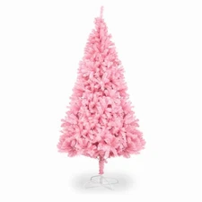 Alvantor 6ft Pink Artificial Christmas Tree, 1000 Tips Unlit Holiday Pine Tree w
