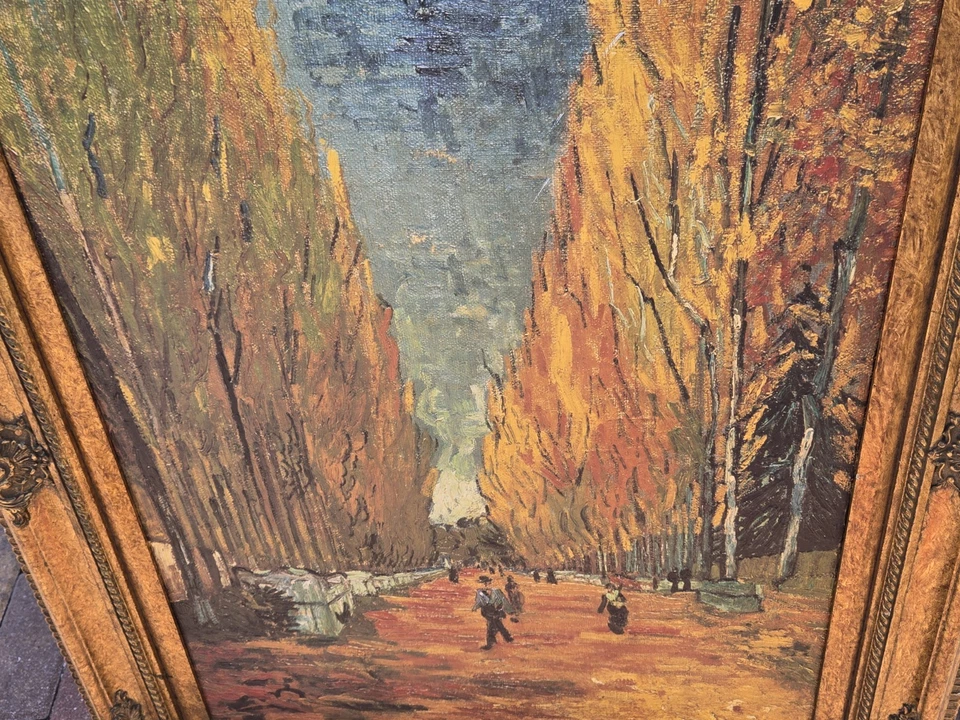 Vincent Van Gogh Oil Painting Allee des Alycamps LTD ED Brush Strokes Museum - Image 3 of 4