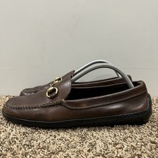 Gucci Men's Horsebit loafer Size 9.5 M Brown Leather