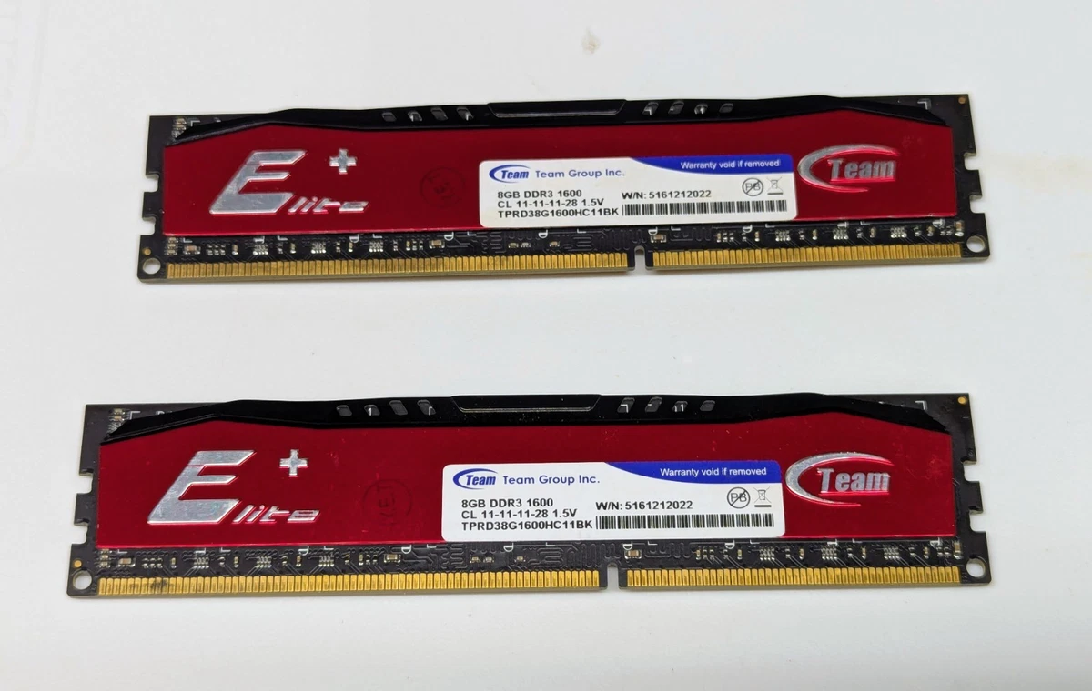 Team Group DDR3 SDRAM 8 GB Capacity per Module Memory (RAM) for