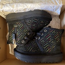 UGG Toddlers Neumel II Graphic Stitch Boot - Black - Size 6T