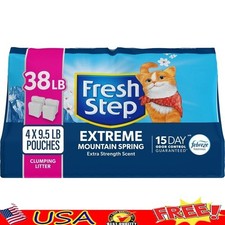 Clumping Cat Litter Febreze Odor Control 15 Days Mountain Spring Freshness New