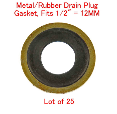 #ad 25 PCS DP7408 Metal amp; Rubber GM Oil Drain Washer Gasket 12mm Black GM 14090908 $14.68