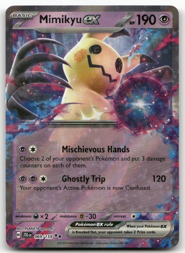 Mimikyu ex #69/159 (Holo) (NM) SV09: Journey Together JTG Pokemon