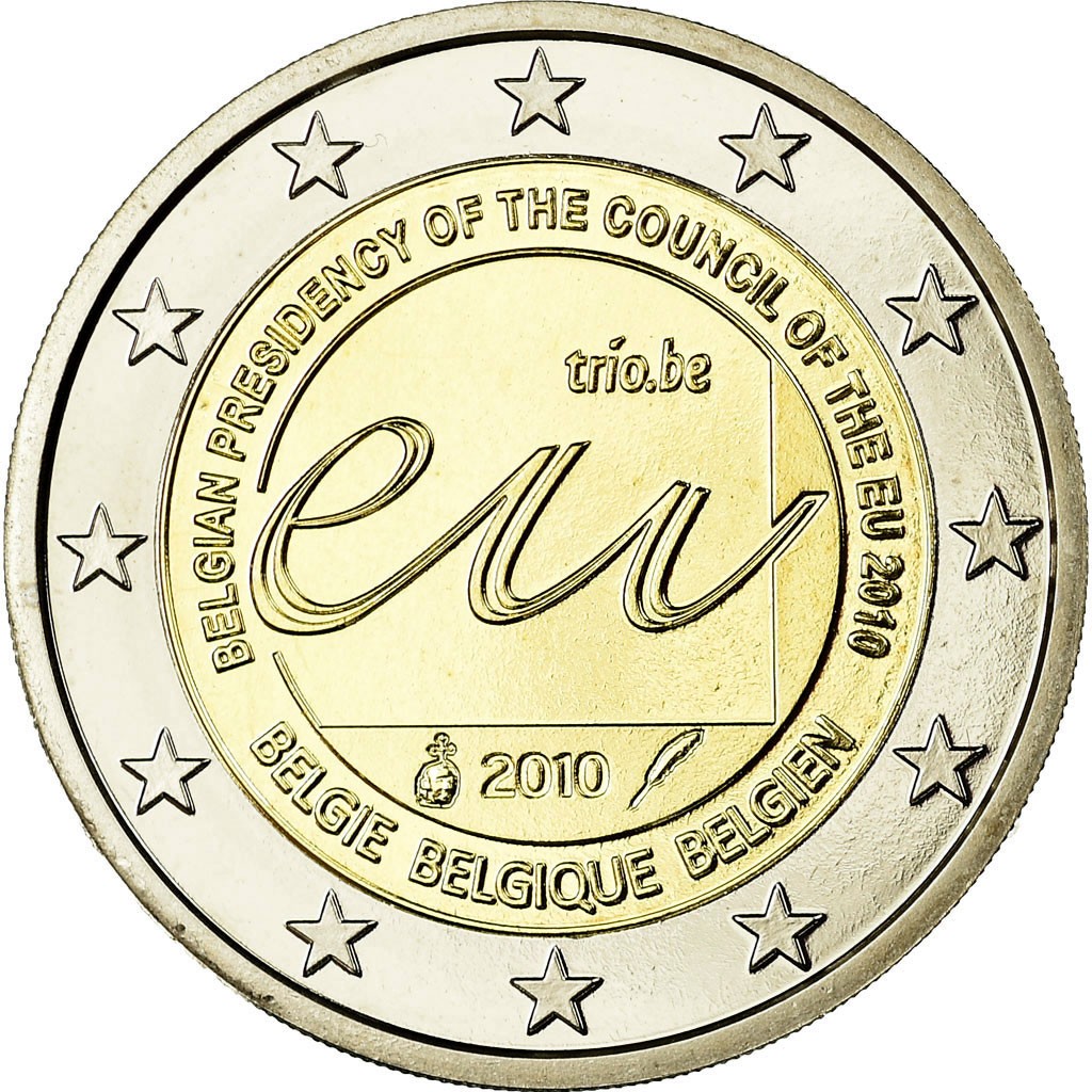 Belgique, 2 Euro, Presidency of the European Union, 2010, BE, FDC, Bi-Metallic
