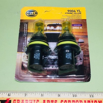 NEW HELLA 9004 YL Bulbs 12V 65/45W P29T YELLOW FOGS VOLVO E-CODE HEADLIGHTS 240