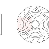 Apec Mercedes Gle W166 2015-2018 Bremsscheibe Hinten (Einzeln) DSK3238