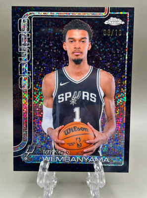Victor Wembanyama: Topps Chrome 25-26 Variation Black Speckle SSP /10🔥