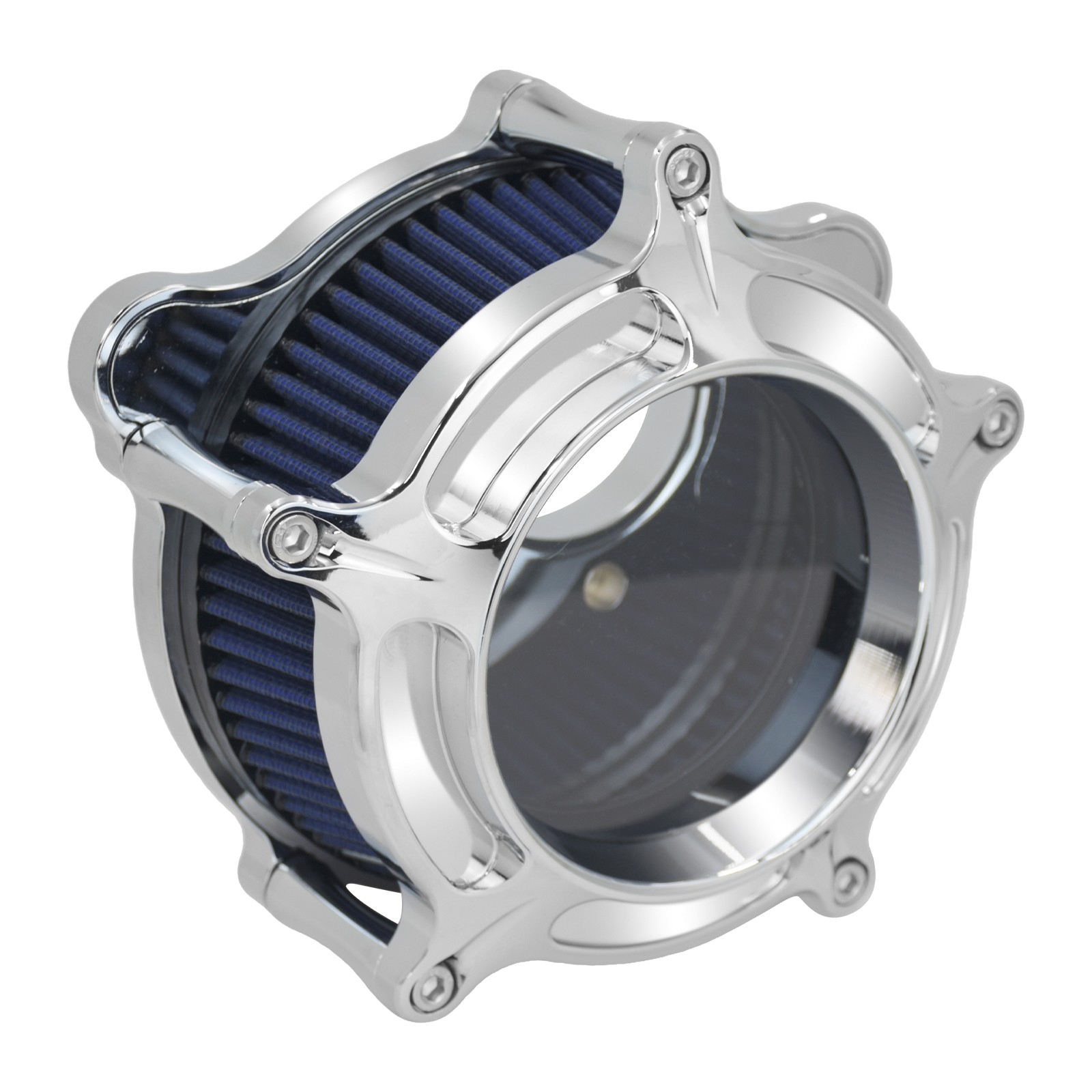 Clear Chrome Air Filter Blue Intake For Harley 18-2025 Softail Fat Boy Breakout