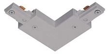 L-Series Brushed Nickel L-Shaped Right Track Connector