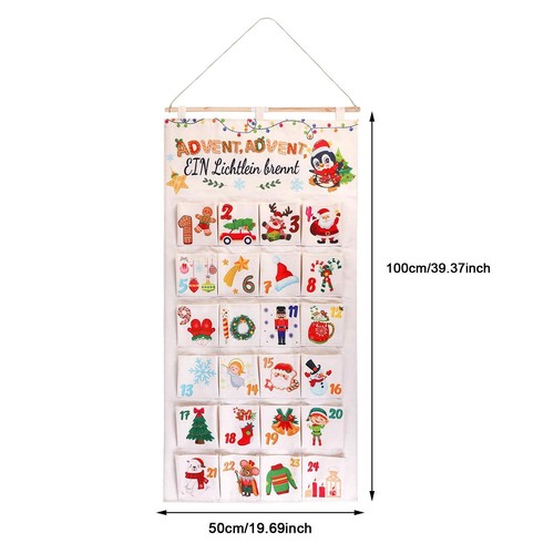 Hängende Aufbewahrungstasche, Weihnachts-Adventskalender für Wohnheim, - Picture 4 of 7