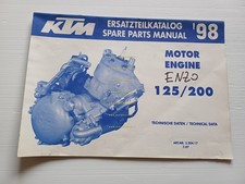 KTM MOTORE 125 - 200 1998 catalogo ricambi - dati tecnici originale
