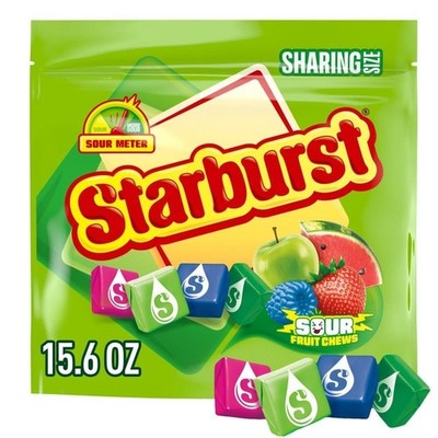Starburst Sour Fruit Chews 1 LB Bulk Assorted Sour Chewy Candy