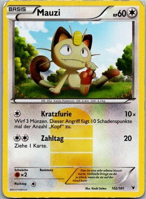 Pokémon Mauzi 102/101 Holo - Königliche Siege - Deutsch 2012