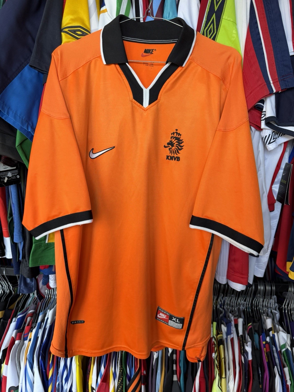 VINTAGE HOLLAND NETHERLANDS NATIONAL TEAM 1998/2000 HOME FOOTBALL SHIRT NIKE