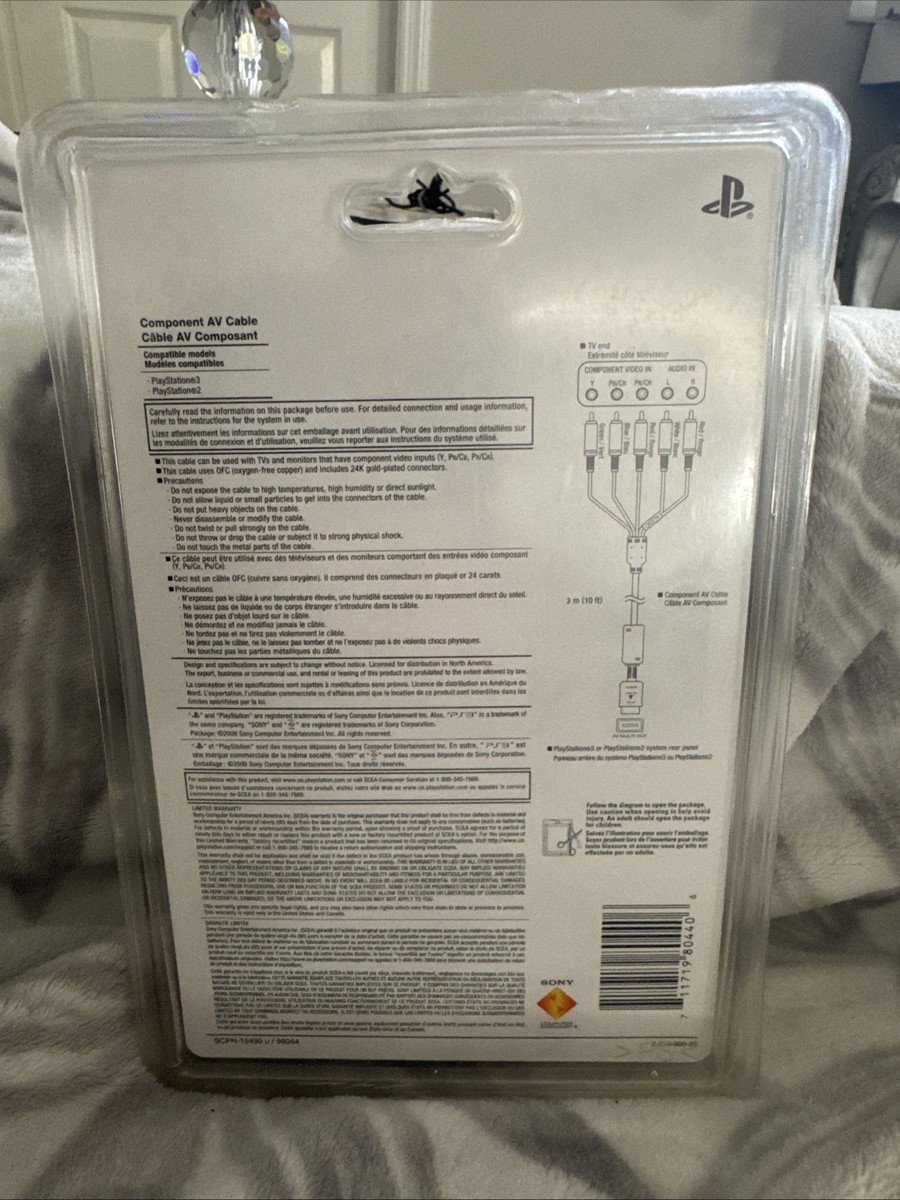 OEM OFFICIAL Sony Playstation YPbPr Component AV Cable PS2 PS3