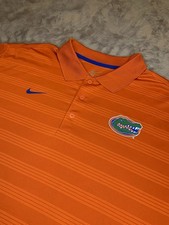 Nike Dri Fit Florida Gators Polo Shirt Orange Mens 2XL XXL Short Sleeve