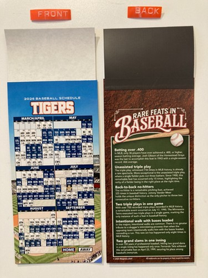 #ad MLB 2026 DETROIT TIGERS SCHEDULE 9quot; X 3 1 2quot; TEAMS DATES amp; TIMES NEW $6.95