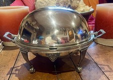 Antique C.1880 English Silver Plated Revolving Breakfast Tureen,Wm.Hutton