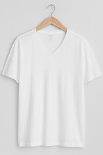GAP Men’s Everyday Cotton T-Shirt XL White V-Neck Short Sleeve Classic Tops NWT