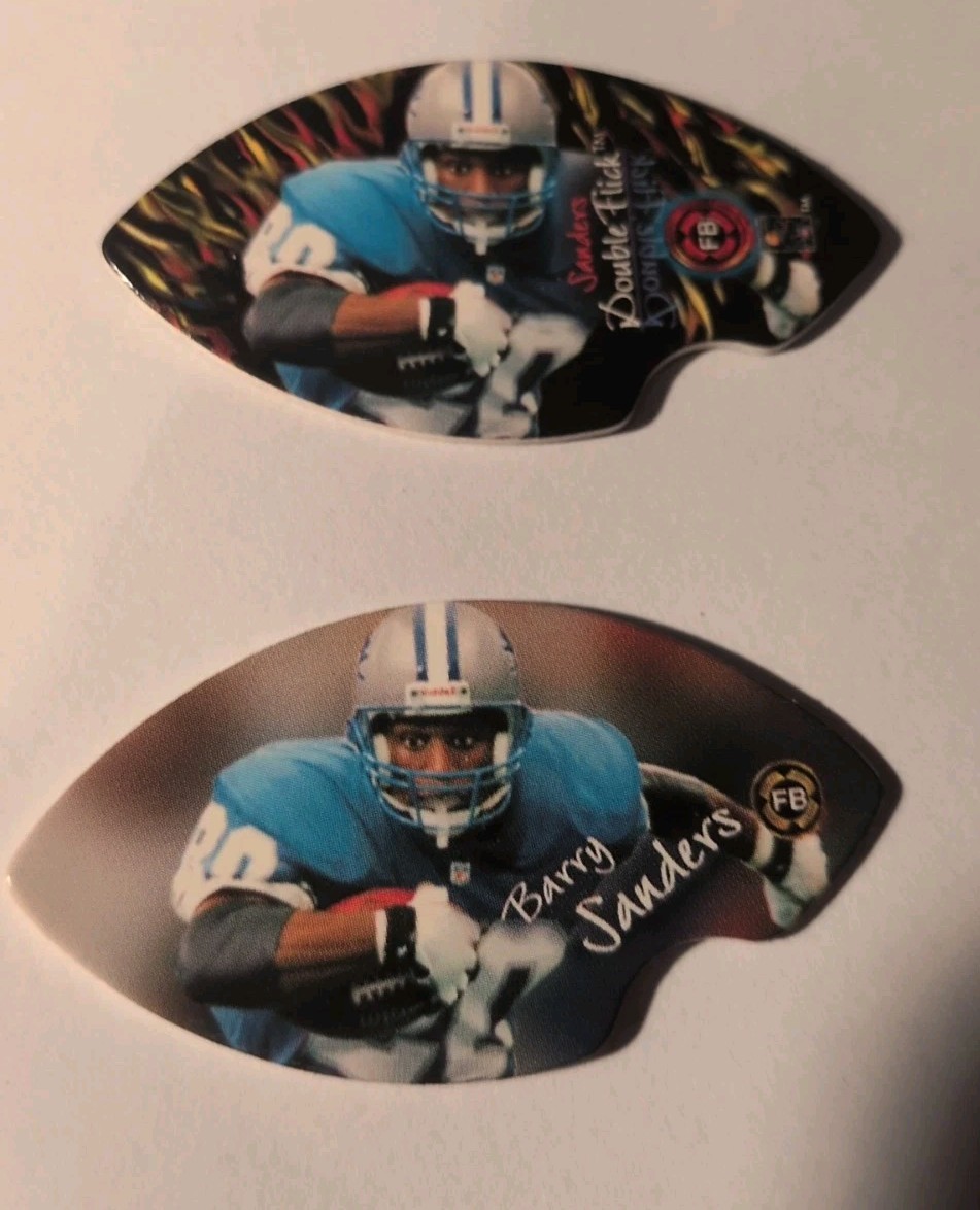 1996 Double FlickBall NFL Barry Sanders Detroit Lions & Rhett + Sander Flickball