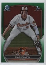 2023 Bowman Draft Chrome Green Refractor 33/99 Mac Horvath #BDC-90 7c7
