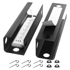 Under Desk Cable Management Tray 31.5 In. Cord Organizer No Screw No Drill Black