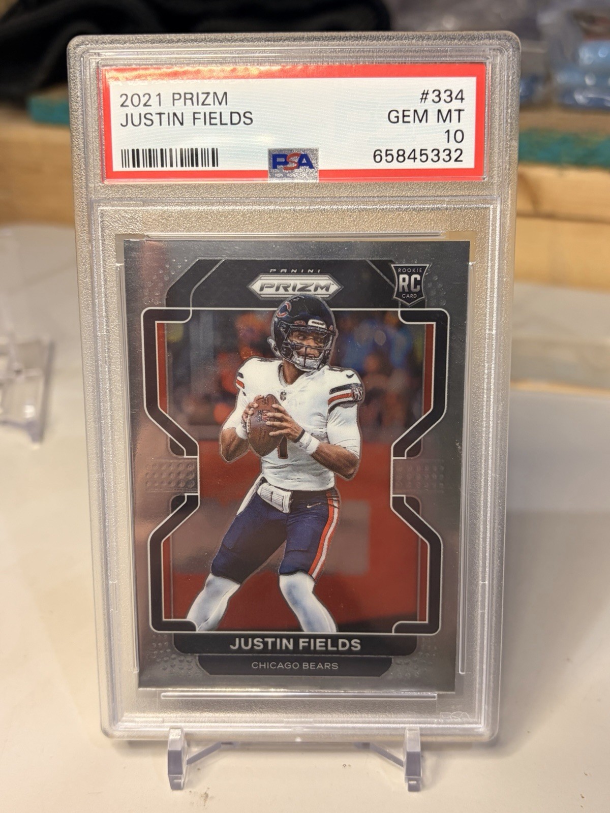 2021 Panini Prizm Rookie Justin Fields #334 PSA 10 Chicago Bears NFL