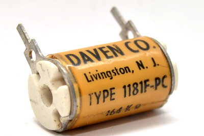 MIL spec Wire Wound Resistor by ''The Daven'' type 1181F-PC, 164 kOhm / 1 W, NOS
