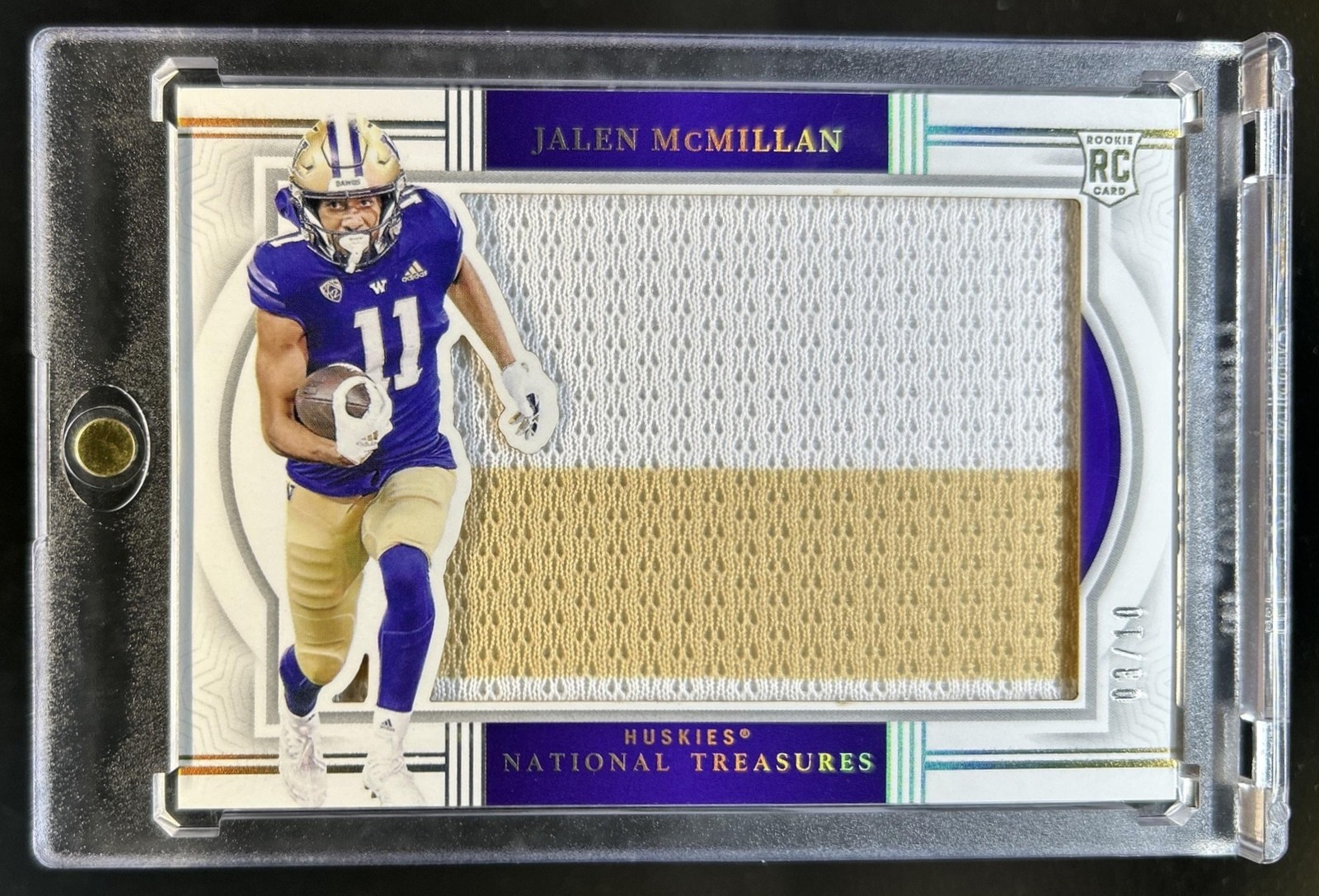 Jalen McMillan Panini Phoenix Rookie Silhouettes Autographs Relic #RSJMN Gold