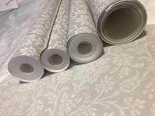 3 x rolls Laura Ashley Wallpaper Annecy - Dove + 2.5M of Annecy Fabric