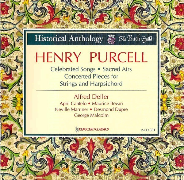 Henry Purcell Celebrated Songs Alfred Deller Vanguard Classics 2 CD