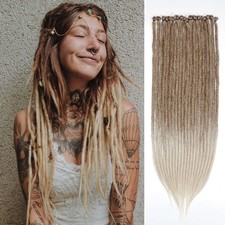22" Brown to Blonde Dreadlock Extensions for Women Cosplay Party 135E949683