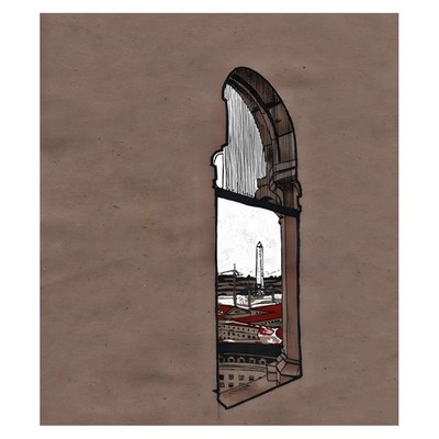 Architektonische Ansicht Illustration Poster | Einzigartige Wandkunst | Bürodeko