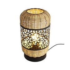 Tischleuchte Elio Metall/Rattan Dekoleuchte