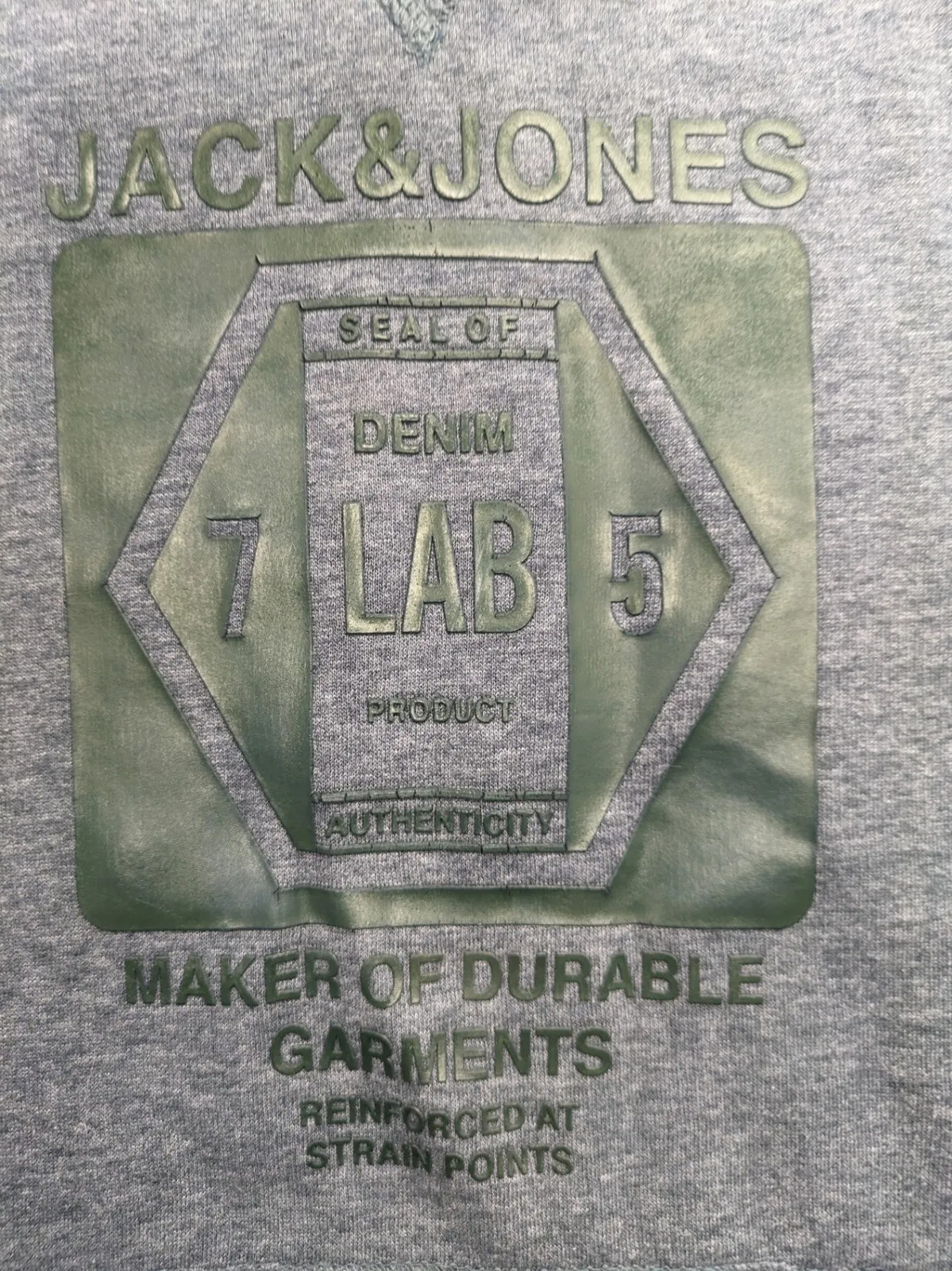 Jack & Jones Herren Hoodie M Grau Kapuzenpullover Sweatshirt Pullover Core 2181 image 9