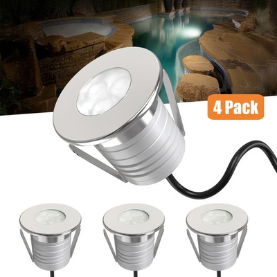 #ad #ad Dimmable Underwater Pool Lights 4 Pack3W 5700K Low Voltage for Pondsamp;Fountains $45.98