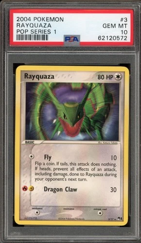 Pokemon Rayquaza POP Series 1 Rare #3 PSA 10 Gem Mint