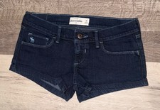 Size 14 Girls Navy Abercrombie and Fitch Denim Shorts Y2K style
