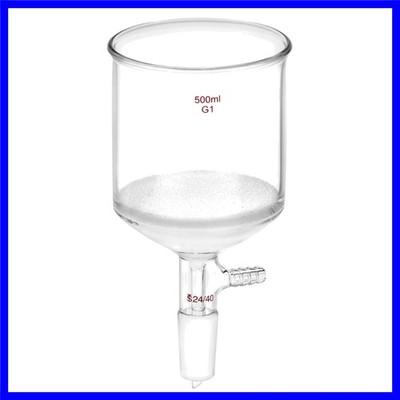 500ml Filtering Buchner Funnel Medium Frit G1 Lab Glassware with Standard 24/...