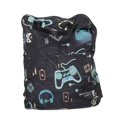 Lindex, Rucksack, Unisex (Kinder), Polyester, Schwarz/Mehrfarbig, Print, 26 #WjB