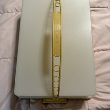 Vintage Tupperware 9x13 rechteckiger Blech Kuchenträger/Griff Ernte Gold komplett
