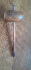 Vintage Brown Wood ~ 8" Judge Gavel Mallet/ Auctioneer Hammer Mallet